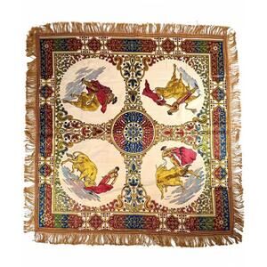 Vintage Spanish Matador Bull Fighter Scene Vibrant Barcelona Wall Tapestry